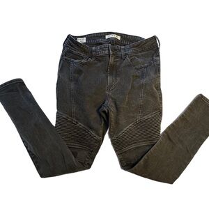 PACSUN men’s black stacked skinny moto jeans - 32x30